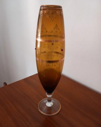 Vaso in vetro ambrato 