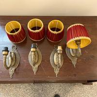 Set 4 Applique Vintage in Ottone Massiccio