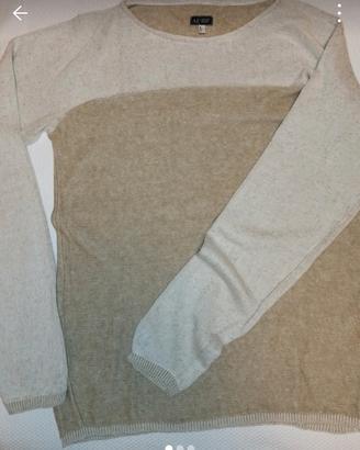 maglia Armani Jeans cotone lino canapa L 