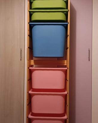 Struttura IKEA TROFAST con Contenitori Colorati