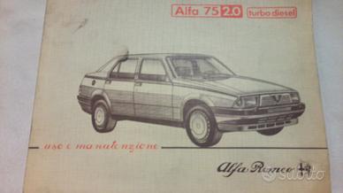 Alfa Romeo Alfa 75 2.0 TD turbo diesel uso e manut