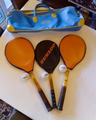 Set racchette da tennis vintage anni '70