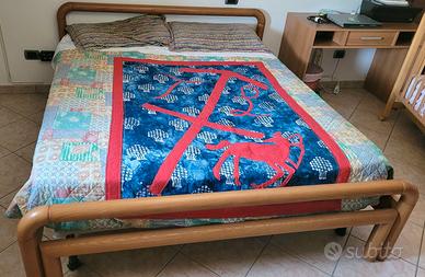 Letto matrimoniale con materasso Permaflex