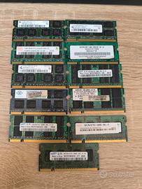 lotto ram 1gb e 2gb ddr2 