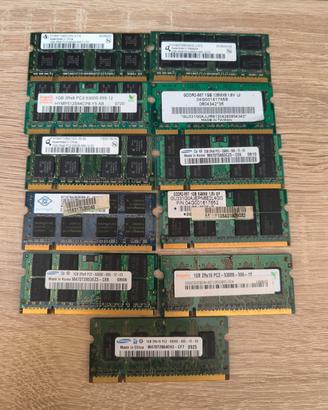 lotto ram 1gb e 2gb ddr2 