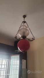lampadario in vetro vintage