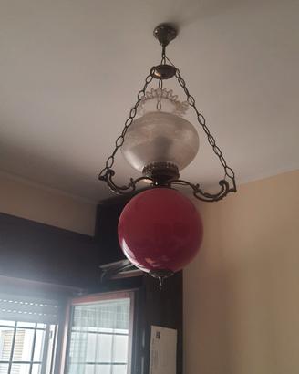 lampadario in vetro vintage