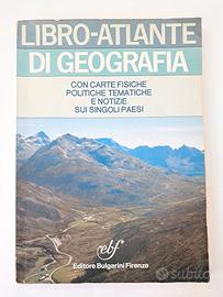 Libro Atlante Geografia 1986 Vintage Bulgarini