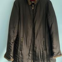 Burberry cappotto L seta marrone pelliccia