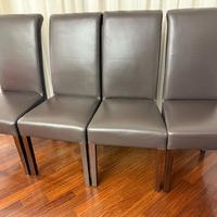 n. 4 SEDIE IN PELLE PREGIATA.