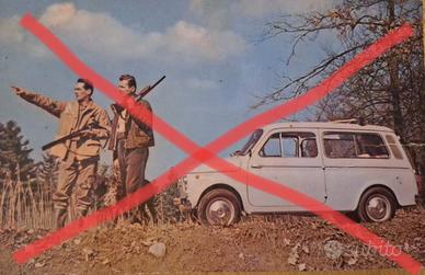 Cartolina foto originale Fiat 500 giardiniera 