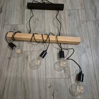 LAMPADARIO REGOLABILE LEGNO MODERNO
