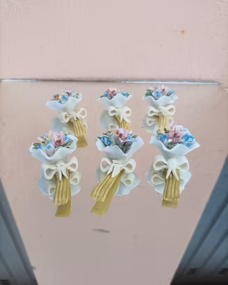 n.6 decorazioni floreali 