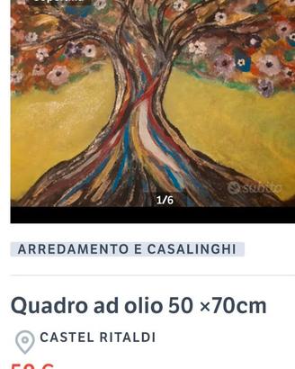50 ×70 olio su tela