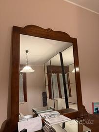 Specchio con cornice in legno massello