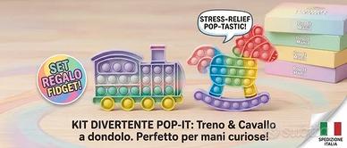 Lotto 2 Pop It Antistress - Trenino e Cavallo 