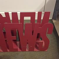 Porta riviste vintage in metallo smaltato