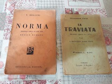 2 libretti antichi Norma e traviata