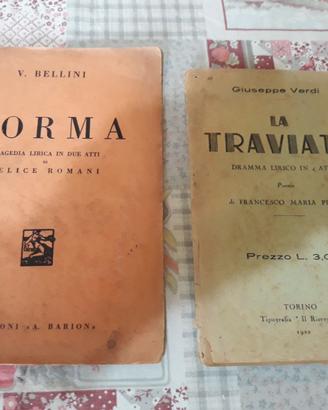 2 libretti antichi Norma e traviata