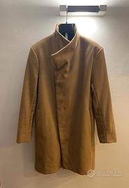 Cappotto Zara uomo XL cammello chiusura asimmetric