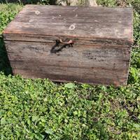 baule vintage  in  legno 