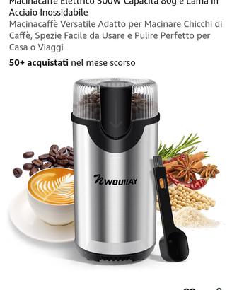 Macinacaffè 300W 80gr lame inox
