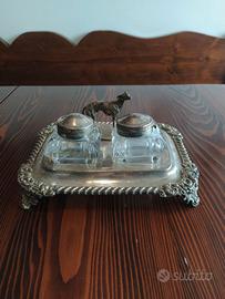 Antico Calamaio con 2 boccette