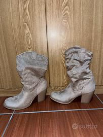 Stivali da donna beige, taglia 37