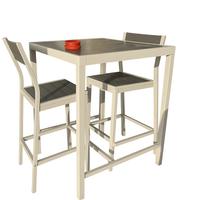 Tavolo e 2 sedie bar da esterno