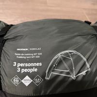 Tenda Trekking MT500 3 posti 3 stagioni campeggio