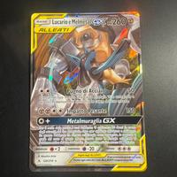 Carta pokemon lucario e melmetal gx