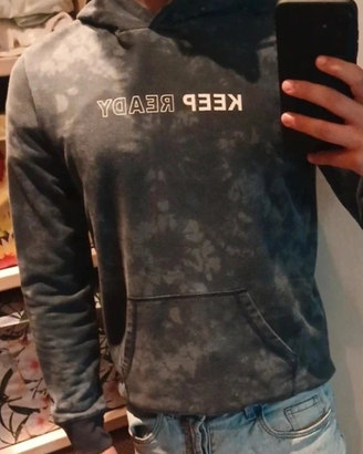 Hoodie Calliope grigio floreale -14y/165cm