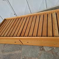 letto a doghe con cassettoni