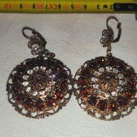 Orecchini Pendenti Vintage Bigiotteria. Misure in 