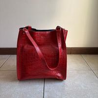 Borsa rossa BKNY stampa cocco