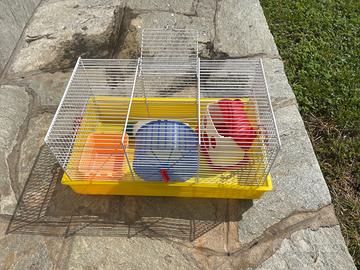 Gabbia per criceti con accessori inclusi