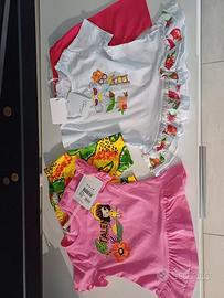 2 completi bambina 9/12 mesi 