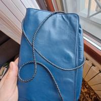 Borsa Vintage Enny in Vera Pelle Blu