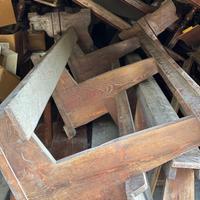 Banchi da chiesa originali fine 800 legno massello