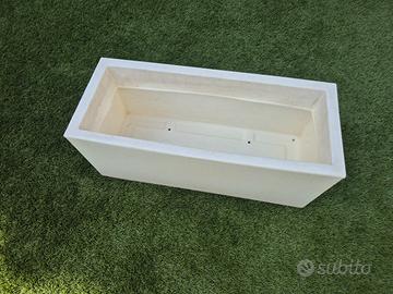 Vaso Fioriera Teraplast Schio bianca 60x24,5 