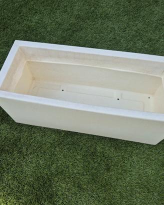 Vaso Fioriera Teraplast Schio bianca 60x24,5 