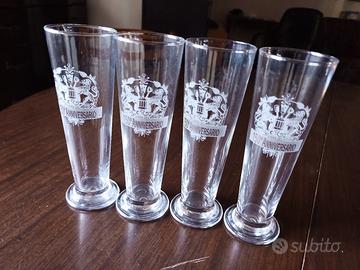 set 4 bicchieri birra Menabrea 150 anniversario 