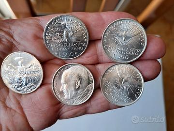 VATICANO 5  500 ARGENTI SEDE VACANT G .P. II  A.SA