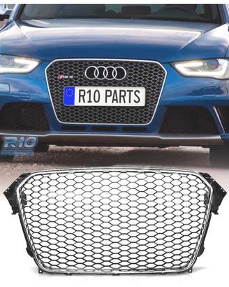 GRIGLIA AUDI A4 B8 11-15 LOOK RS CROMO NERO