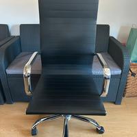 Sedia ufficio TASK di Tomasucci in similpelle nera