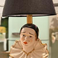 Lampada Vintage Pierrot in Ceramica di Bassano