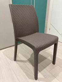 4 sedie in polyrattan NUOVE