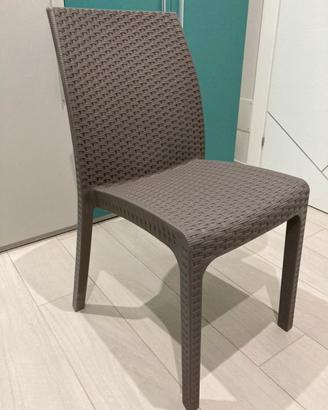 4 sedie in polyrattan NUOVE