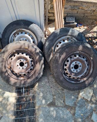 4 cerchi ferro fiat panda 2003-2012 da 13 