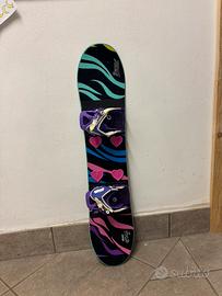 Snowboard  burton bimbo 100 con attacchi